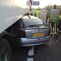 Driver walks away from lorry crash